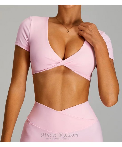 Женский фитнес комплект Crop T-shirt + Shorts model 188